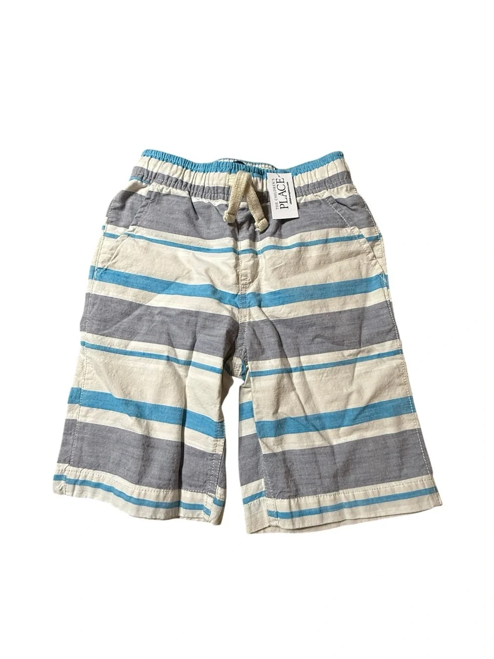 The Children's Place Boys Striped Pull On Jogger Shorts Size 7 NWT